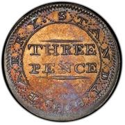 3 Pence - Standish Barry reverse image