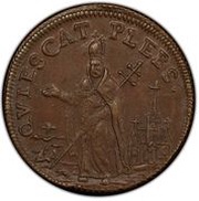 1 Farthing - Mark Newby, United States, 1663-1672 reverse image