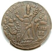 ½ Penny Mark Newby, United States, 1681-1682 reverse image