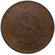 ½ Penny - Bar Cent obverse image