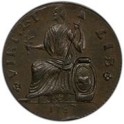 ½ Penny - Nova Eborac, United States, 1787 reverse image