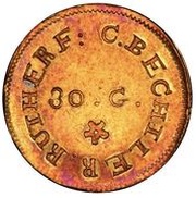 1 Dollar - C. Bechtler, United States, 1831-1834 reverse image