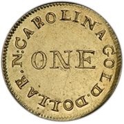 1 Dollar - C. Bechtler obverse image