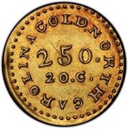 2½ Dollars - C. Bechtler obverse image
