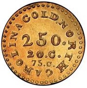 2½ Dollars - C. Bechtler obverse image