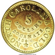 5 Dollars - C. Bechtler 150 G obverse image