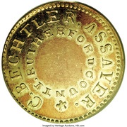 5 Dollars - C. Bechtler 150 G, United States, 1831-1834 reverse image