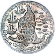 Ship Token, United States, 1779 reverse image