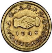 2½ Dollars - Mormon gold, United States, 1849 reverse image
