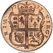 ½ Penny - George III, United States, 1773 reverse image