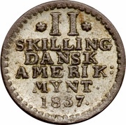 2 Skilling - Frederik VI reverse image