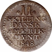 2 Skilling - Frederik VII reverse image