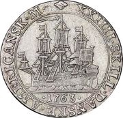 24 Skilling - Frederik V, United States, 1763-1765 reverse image