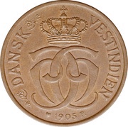 2 Cents / 10 Bit - Christian IX obverse image