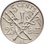 5 Cents / 25 Bit - Christian IX reverse image