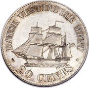 20 Cents - Frederik VII, United States, 1859-1862 reverse image