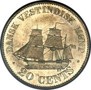 20 Cents - Christian IX, United States, 1878-1879 reverse image