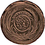 40 Centésimos de Real not used trial, Uruguay, 1854 reverse image