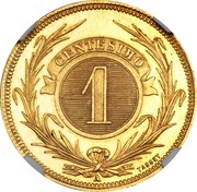 1 Centesimo Pattern reverse image