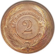 2 Centésimos reverse image