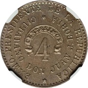 4 Centésimos Pattern reverse image