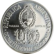 2 Pesos National Constitution Convention - Silver Issue obverse image