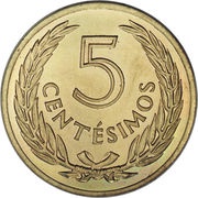 5 Centésimos, Uruguay, 1960 reverse image