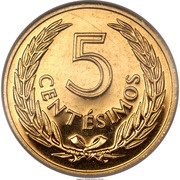 5 Centesimos Pattern reverse image