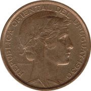 10 Centésimos 100th. Anniversary from Constitution Pledge obverse image