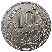 10 Centésimos reverse image
