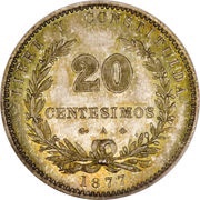 20 Centésimos reverse image