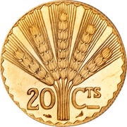 20 Centesimos Pattern reverse image