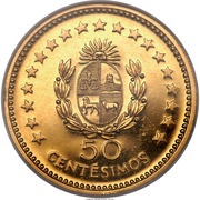 50 Centesimos Pattern reverse image