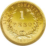 1 Peso Pattern reverse image