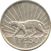 1 Peso, Uruguay, 1942 reverse image