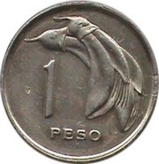 1 Peso Pattern, Uruguay, 1968 reverse image