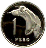 1 Peso Pattern, Uruguay, 1969 reverse image