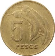 5 Pesos, Uruguay, 1968 reverse image