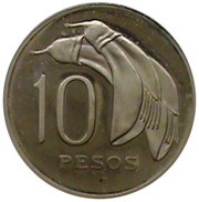 10 Pesos Pattern, Uruguay, 1969 reverse image
