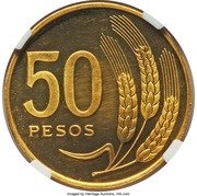 50 Pesos Pattern reverse image