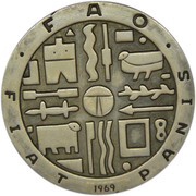 1000 Pesos FAO, Uruguay, 1969 reverse image