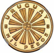 1000 Pesos FAO - Gold Pattern obverse image