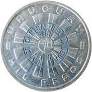 1000 Pesos FAO - 30th Anniversary Central Bank obverse image