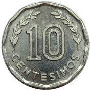 10 Centésimos Pattern reverse image