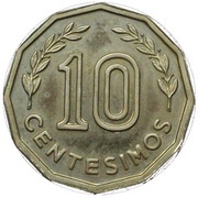 10 Centésimos Pattern reverse image