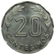 20 Centésimos Pattern reverse image