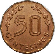 50 Centésimos Pattern, Uruguay, 1976 reverse image