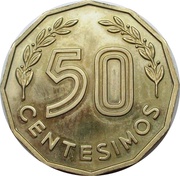 50 Centésimos Pattern reverse image