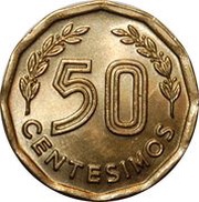 50 Centésimos, Uruguay, 1976-1981 reverse image
