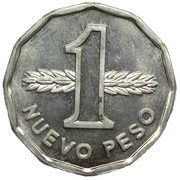 1 Nuevo Peso Pattern, Uruguay, 1976 reverse image